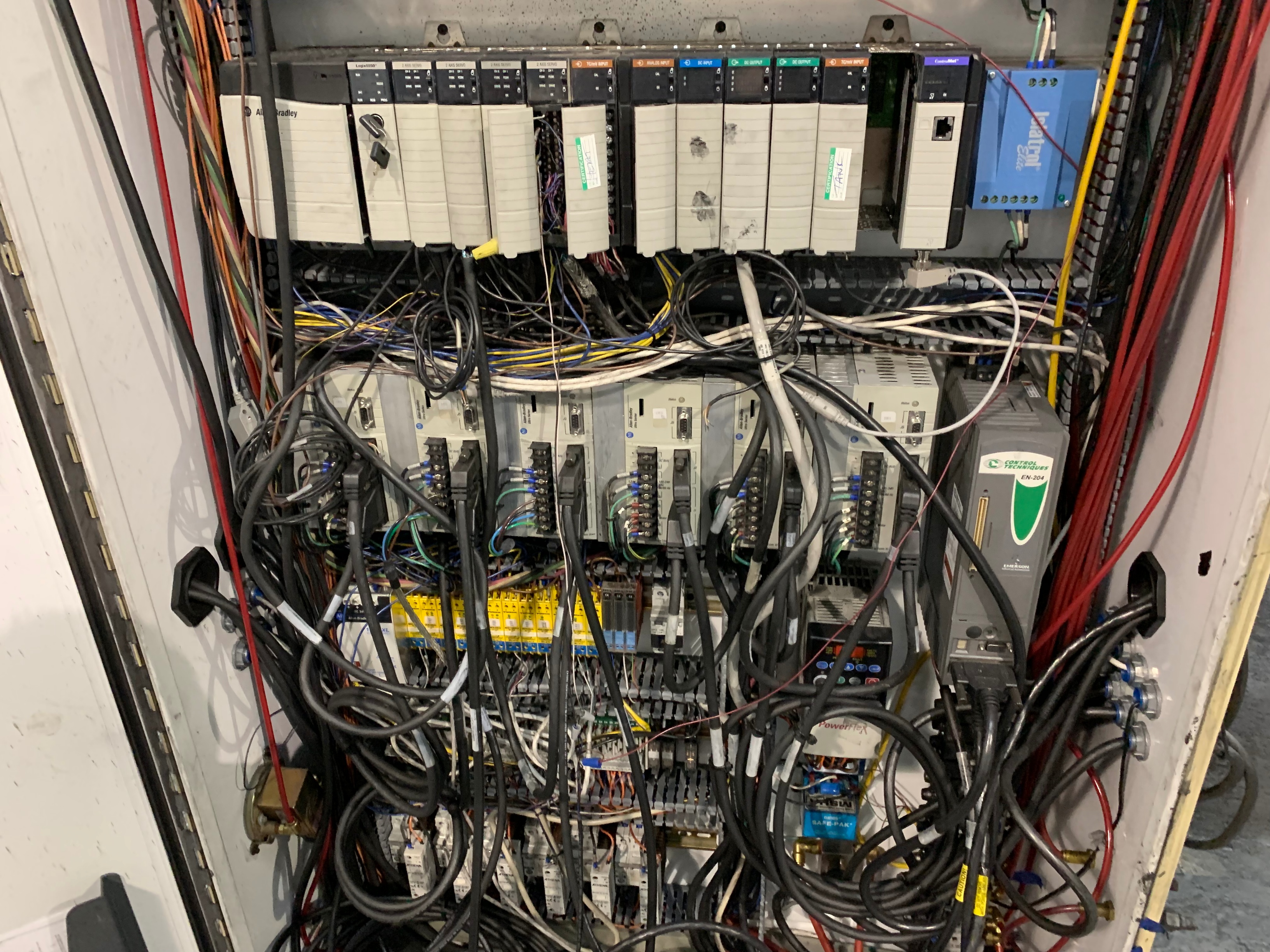 Control Cabinet w/ Contents Including All Electrical Relays, Contactors ...